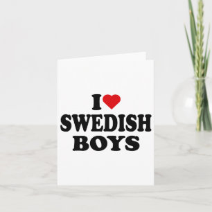 Tarjeta Amo a los chicos suecos que yo corazón a los sueco