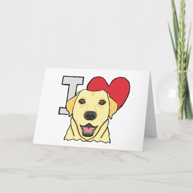 Tarjeta Amo a los labradores (Anverso)