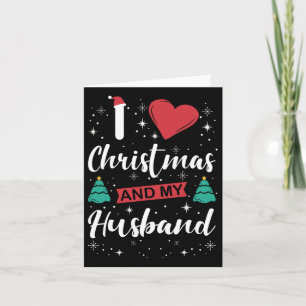 Tarjeta Amo A Los Navidades Y A Mi Esposo... Noches De Sno
