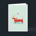 Tarjeta Amo a los perros salchicha<br><div class="desc">Perfecto para cualquier ocasión!</div>