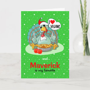 Tarjeta Amo a los Veganos y (personalizado) es mi favorito