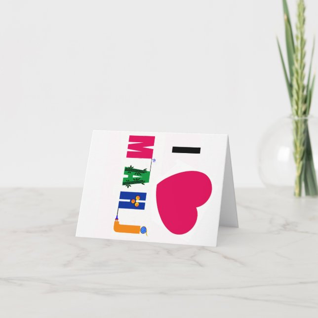 Tarjeta Amo a Mahj Notecard (Anverso)