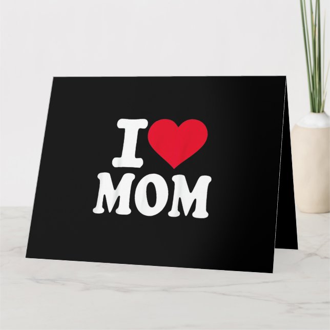 Tarjeta Amo a mamá (Anverso)