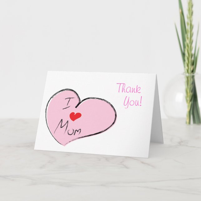 Tarjeta Amo A Mamá (Anverso)