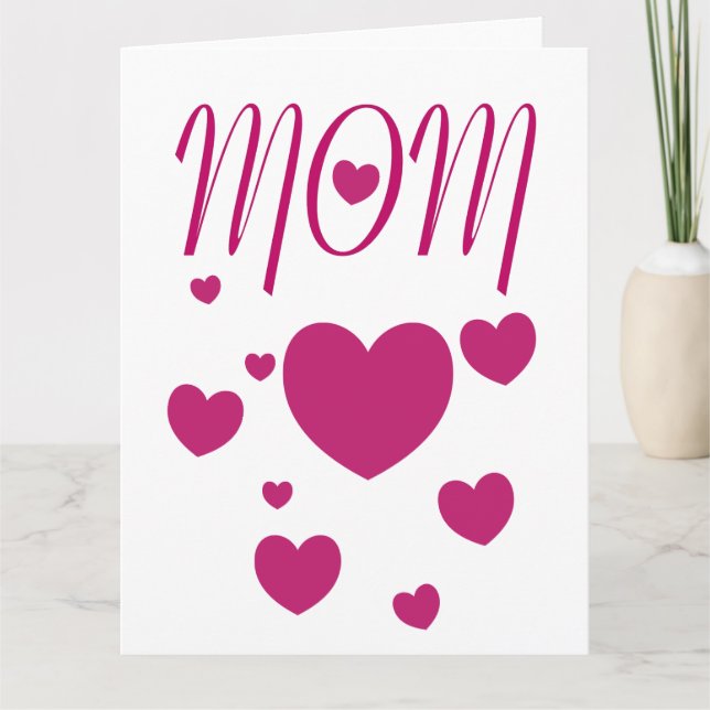 Tarjeta Amo a mamá  (Anverso)