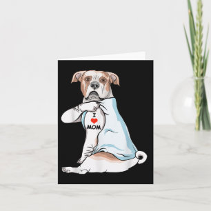 Tarjeta Amo a Mamá Tattoo Bulldog americano Mamá Perro Lov