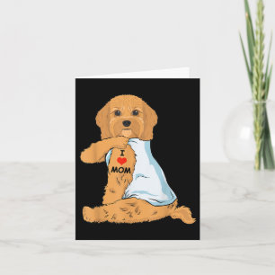 Tarjeta Amo a Mamá Tattoo Cavoodle Mamá Perro Mujeres aman