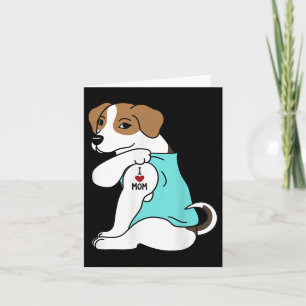 Tarjeta Amo a Mamá Tattoo Jack Russell Terrier Día de la M