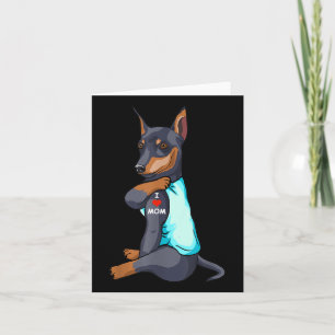 Tarjeta Amo a Mamá Tattoo Ministra Pinscher Mamá Perro Lov