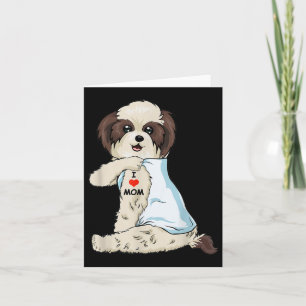 Tarjeta Amo a Mamá Tattoo Shih Tzu Mamá Perro Mujeres Aman