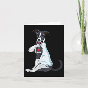 Tarjeta Amo a Mamá Tattoo Whippet Mom Dog Lover Women