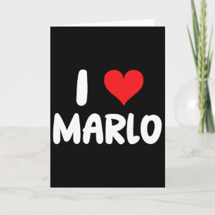 Tarjeta Amo a Marlo - Corazón - Nombre
