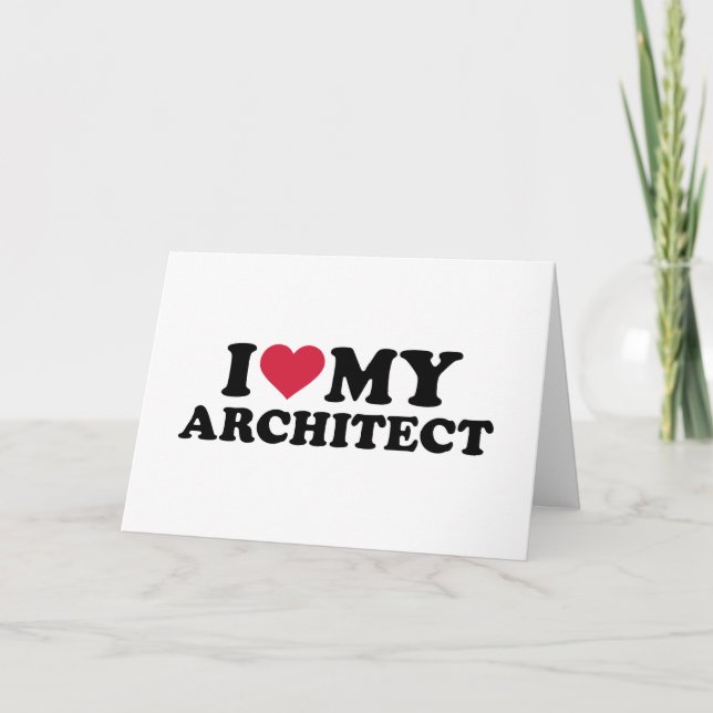 Tarjeta Amo a mi arquitecto (Anverso)