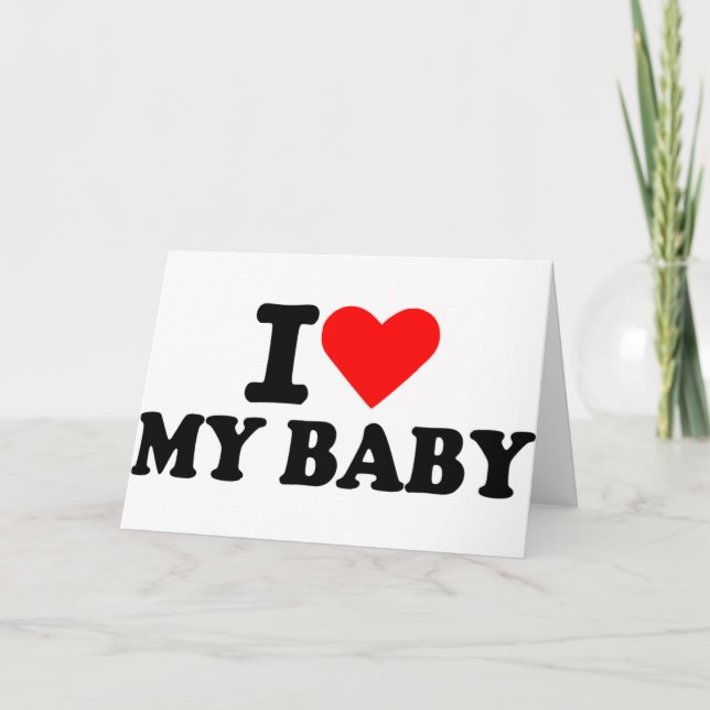 Tarjeta Amo a mi bebé (Anverso)