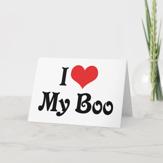 Tarjeta Amo a mi Boo (Anverso)