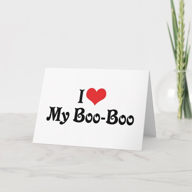 Tarjeta Amo a mi Boo Boo (Anverso)
