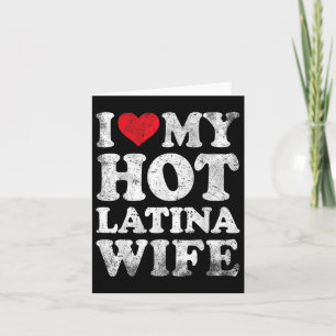 Tarjeta Amo a mi caliente mujer latina graciosa Día de San