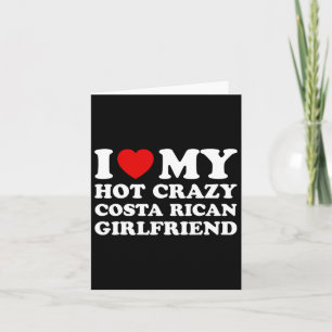 Tarjeta Amo a mi caliente y loca novia costarricense Valen