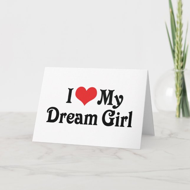 Tarjeta Amo a mi chica de mis sueños (Anverso)