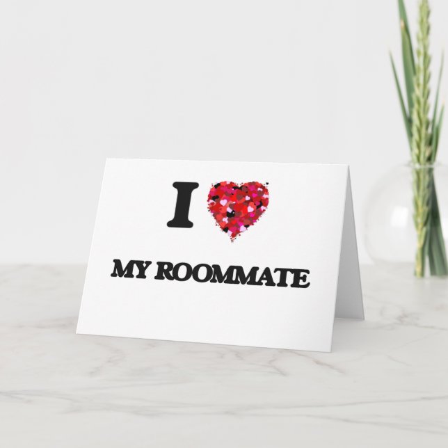 Tarjeta Amo A Mi Compañero De Habitación (Anverso)