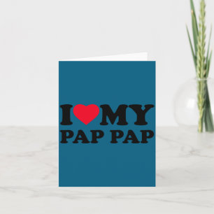 Tarjeta Amo a mi corazón Pap-pap Abuelo Familia Pappap Lar
