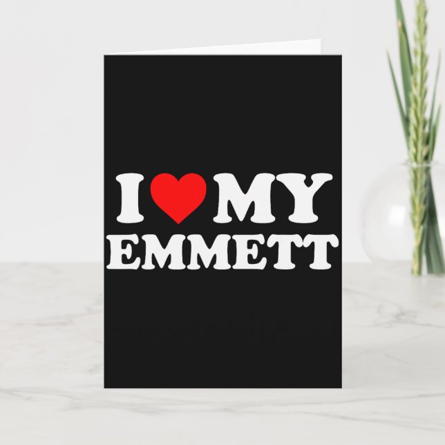 Tarjeta Amo a mi Emmett  (Anverso)