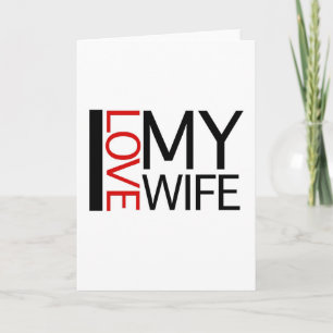 Tarjeta Amo a mi esposa (especial de luz roja)