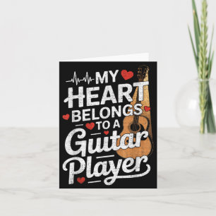 Tarjeta Amo a mi esposa guitarrista divertido 