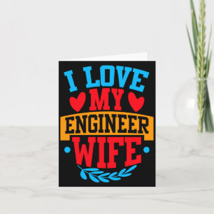 Tarjeta Amo a mi esposa ingeniera Amo a mi esposa Pareja v