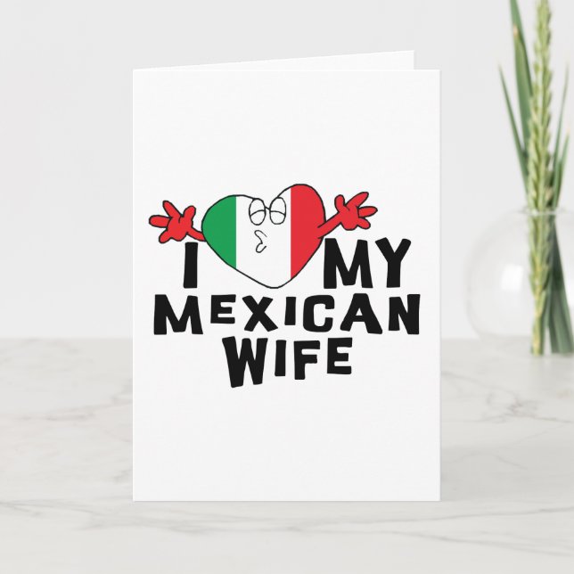 Tarjeta Amo a mi esposa mexicana (Anverso)