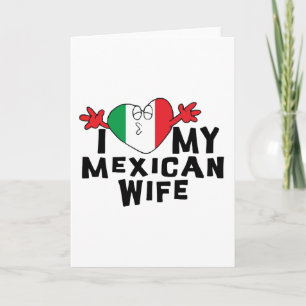 Tarjeta Amo a mi esposa mexicana