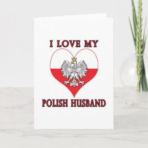 Tarjeta Amo a mi esposo polaco