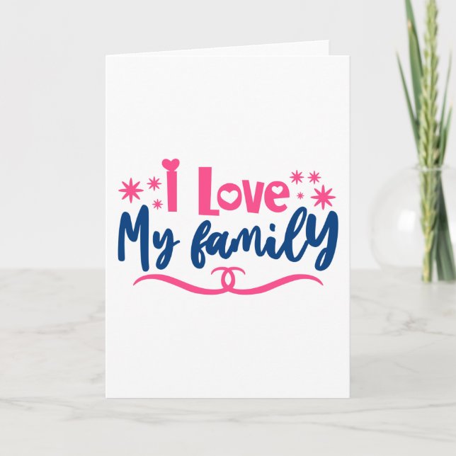 Tarjeta Amo a mi familia (Anverso)