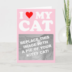 Tarjeta Amo a mi gato