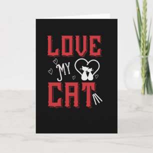 Tarjeta Amo a mi gato