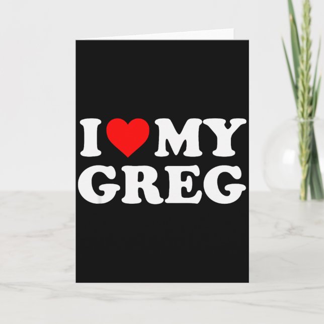 Tarjeta Amo a mi Greg  (Anverso)