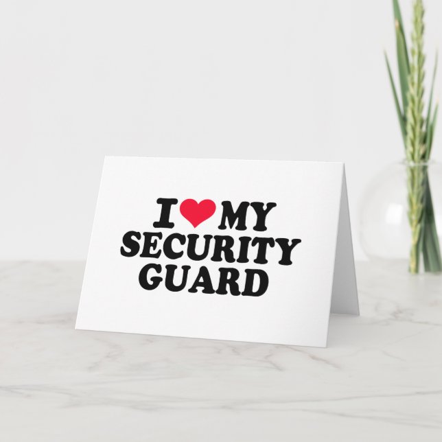 Tarjeta Amo a mi Guardia de Seguridad (Anverso)