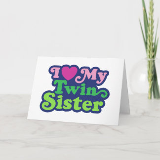 Tarjeta Amo a mi hermana gemela