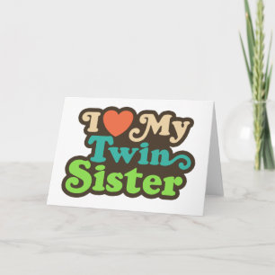 Tarjeta Amo a mi hermana gemela