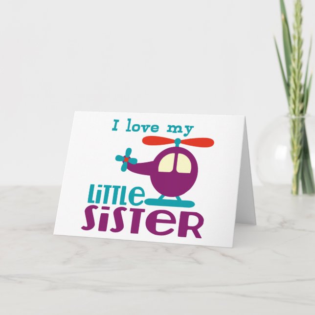 Tarjeta Amo a mi hermanita (Anverso)