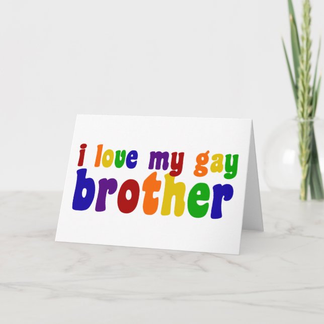 Tarjeta Amo A Mi Hermano Gay (Anverso)