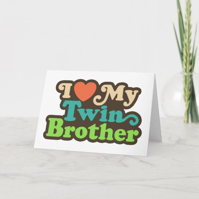 Tarjeta Amo a mi hermano gemelo (Anverso)
