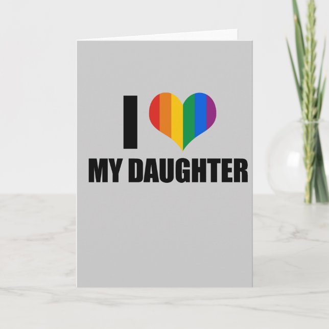 Tarjeta Amo a mi hija gay (Anverso)