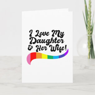 Tarjeta Amo a mi hija y a su esposa orgulloso padre hijo g