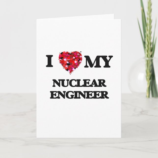 Tarjeta Amo a mi ingeniero nuclear (Anverso)