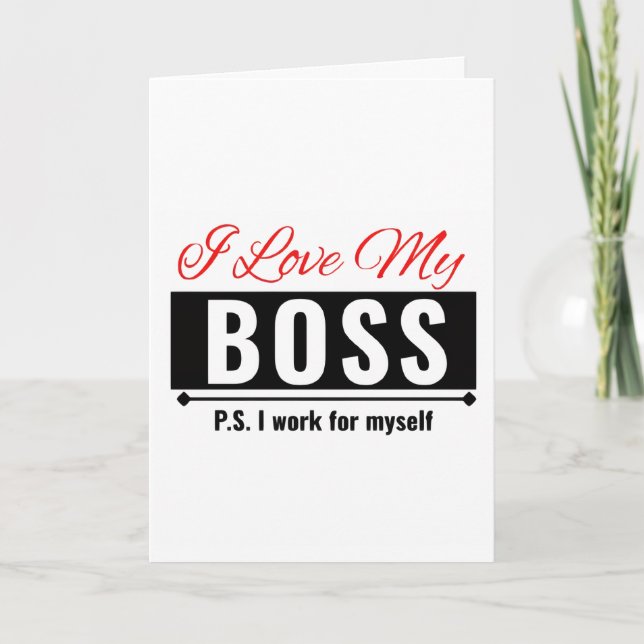 Tarjeta Amo a mi jefe (Anverso)