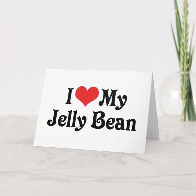 Tarjeta Amo a mi Jelly Bean (Anverso)