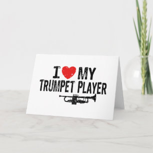 Tarjeta Amo a mi jugador de trompeta