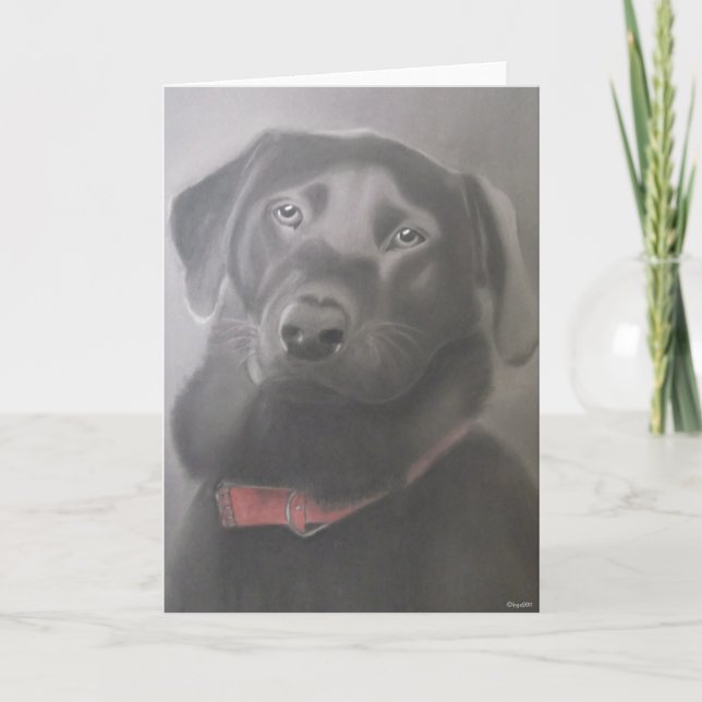 Tarjeta Amo a mi Labrador (Anverso)