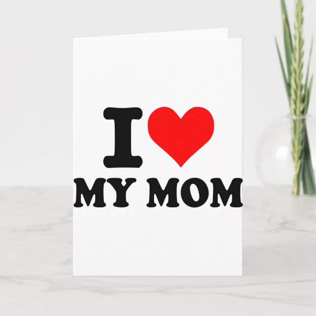 Tarjeta Amo a mi mamá (Anverso)